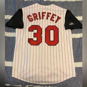 Ken Griffey Jr Cincinnati Reds jersey Large L Majestic MLB baseball